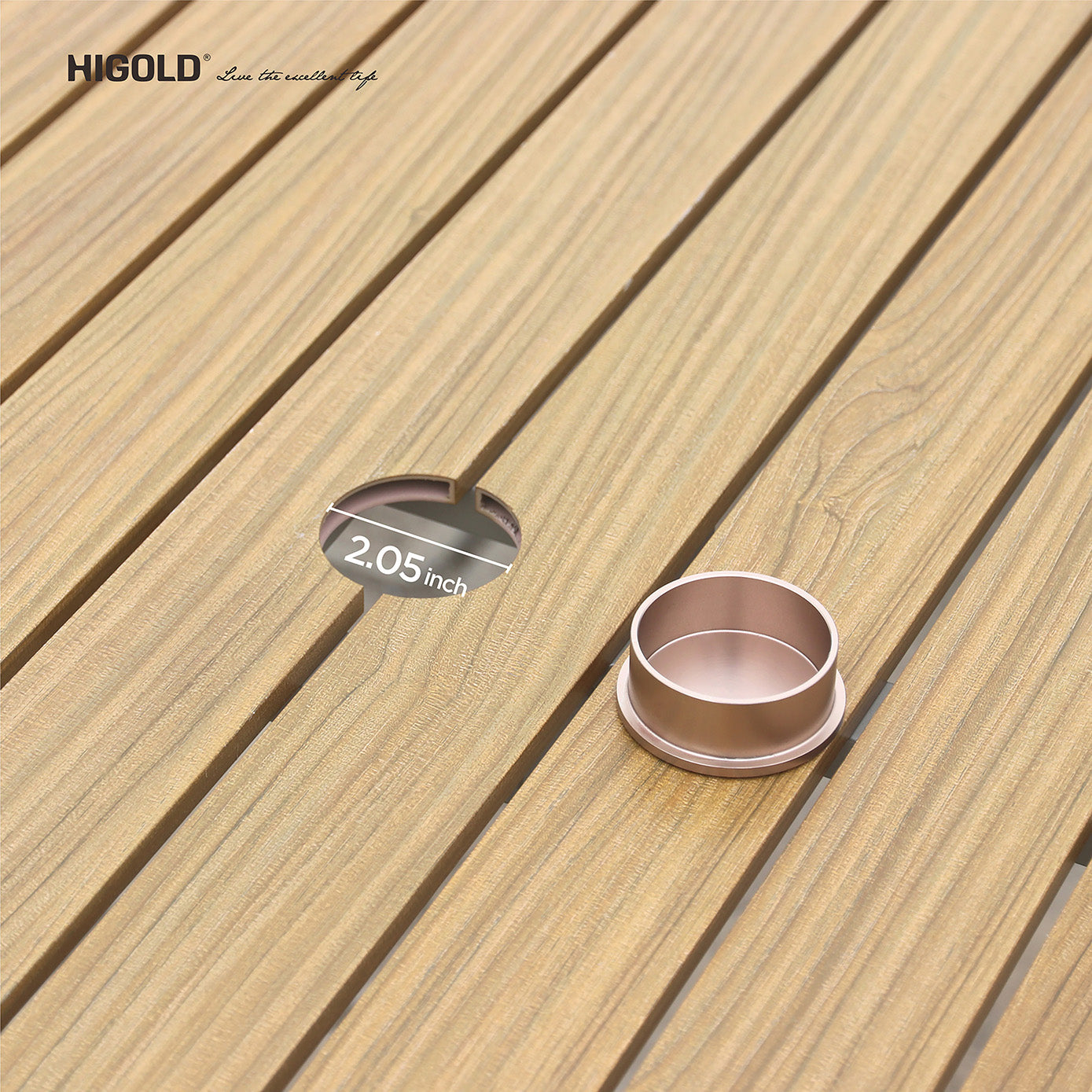 HIGOLD Nofi 2.0 Aluminum Outdoor Dining Set Champagne