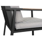 HIGOLD Nofi 7 Pieces Teak Aluminum Outdoor Pub Set Charcoal Black