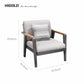 HIGOLD Emoti Aluminum Teak Patio Sofa