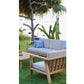 ROSSIO - Nofi 4 Pieces Teak Outdoor Set, Brown Natural Wood