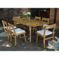 The ROSSIO ICOO 9 Pieces Teak Extendable Patio Dining Set