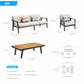 HIGOLD Emoti Aluminum Teak Patio Sofa