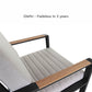 HIGOLD Nofi 7 Pieces Teak Aluminum Outdoor Pub Set Charcoal Black