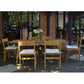 The ROSSIO ICOO 9 Pieces Teak Extendable Patio Dining Set