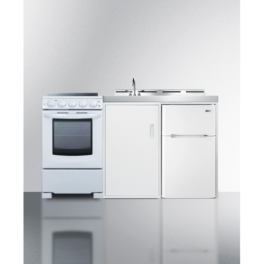 The 60" Wide All-in-One Kitchenette with Electric Range