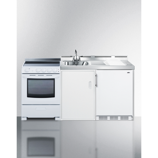The 72" Wide All-in-One Kitchenette with Electric Range
