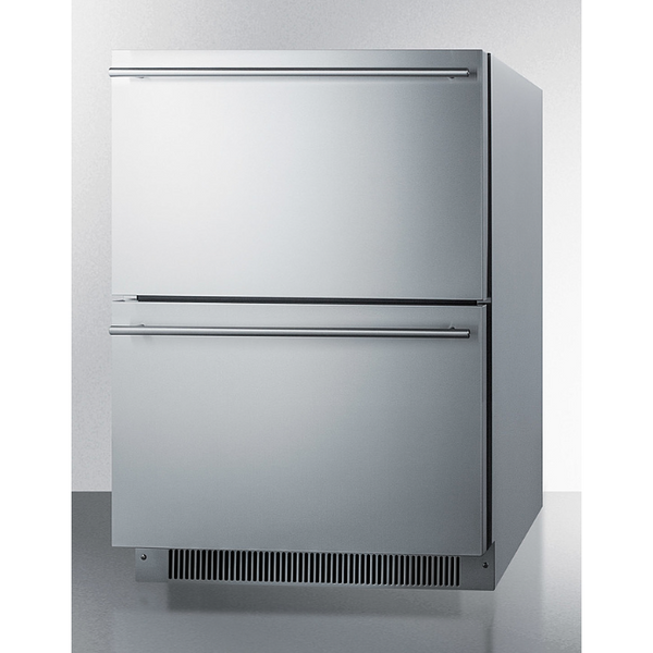 The 24 Wide 2-Drawer All-Refrigerator- Stainless Steel Door