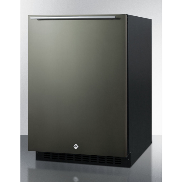 The 24 Wide Built-In All-Refrigerator- Stainless Steel w/ Unique Black Finish