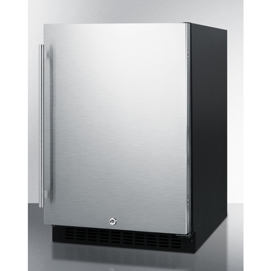 The 24" Wide Built-In All-Refrigerator- Stainless Steel Door