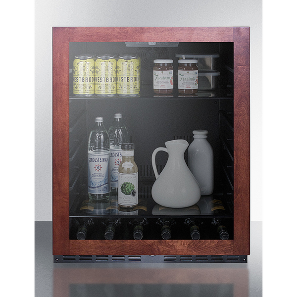 The 24 Wide Built-In Beverage Center- Wooden Panel Added