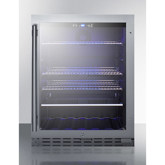 The 24" Wide Built-In Beverage Cooler- Stainless Steel Cabinet