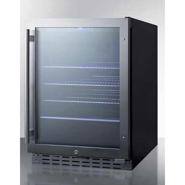 The 24 Wide Built-In Beverage Cooler- Black Cabinet