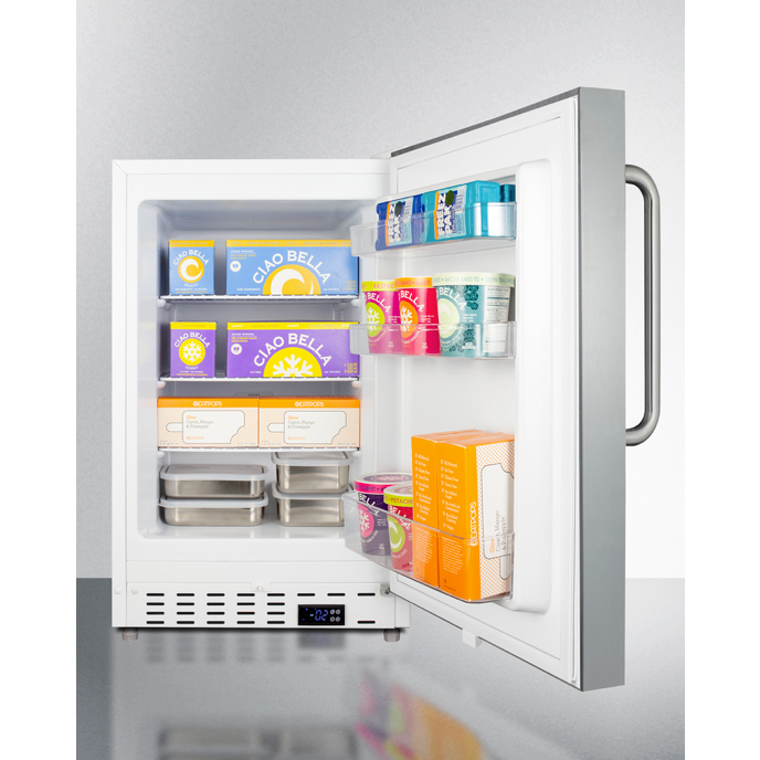 The 20" Wide Built-In All-Freezer- Stainless Steel Door/ Cabinet