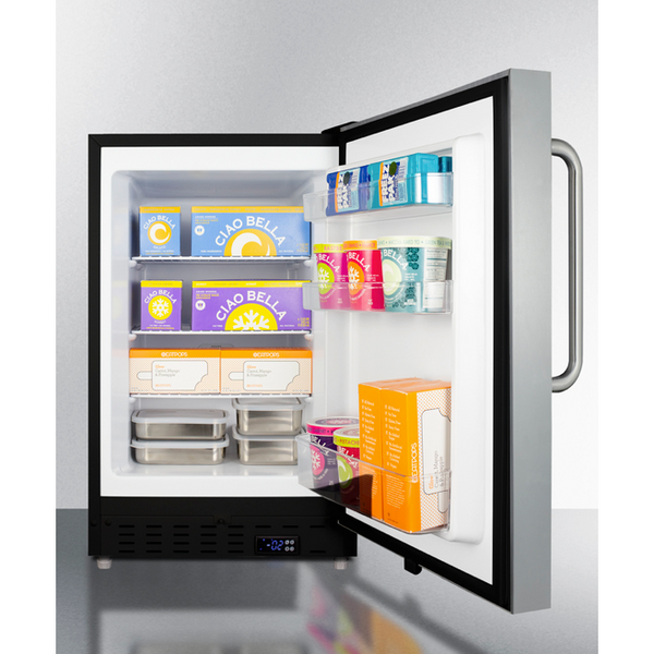 The 20 Wide Built-In All-Freezer- Black Cabinet