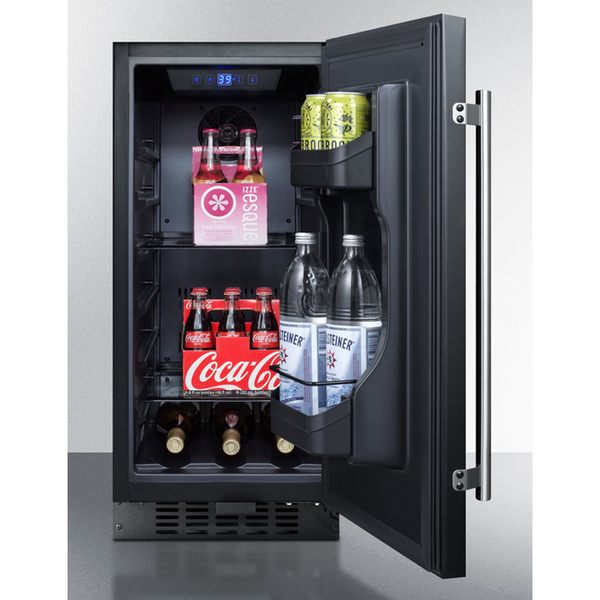 The 15 Wide Built-In All-Refrigerator- Black Door/Cabinet