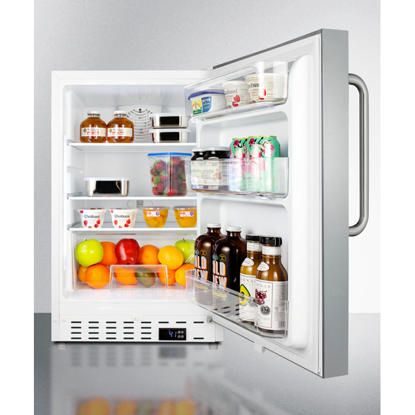 The 20 Wide Built-In All-Refrigerator- Stainless Steel Door