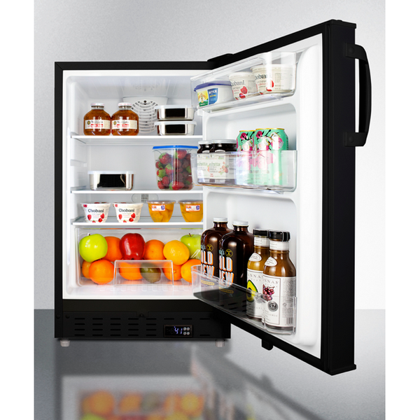 The 20 Wide Built-In All-Refrigerator- Black Door