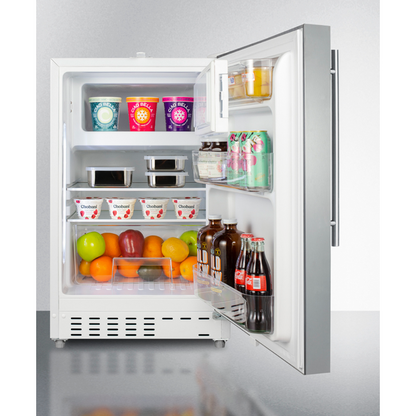 The 20" Wide Built-in Refrigerator-Freezer- Stainless Steel Door/ Cabinet