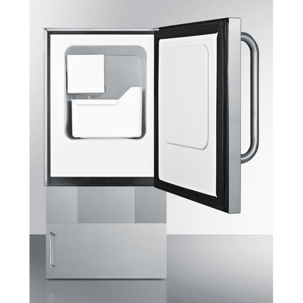 The 12 lb. Drain-Free Outdoor Icemaker- Stainless Steel Door/ Cabinet