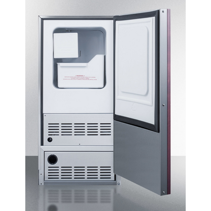 Outback Livings | The 12lb. Drain Free Ice Maker - Wooden Panel Ready Door