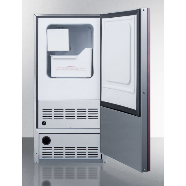 Outback Livings | The 12lb Drain Free Ice maker - Wooden Panel Ready Door