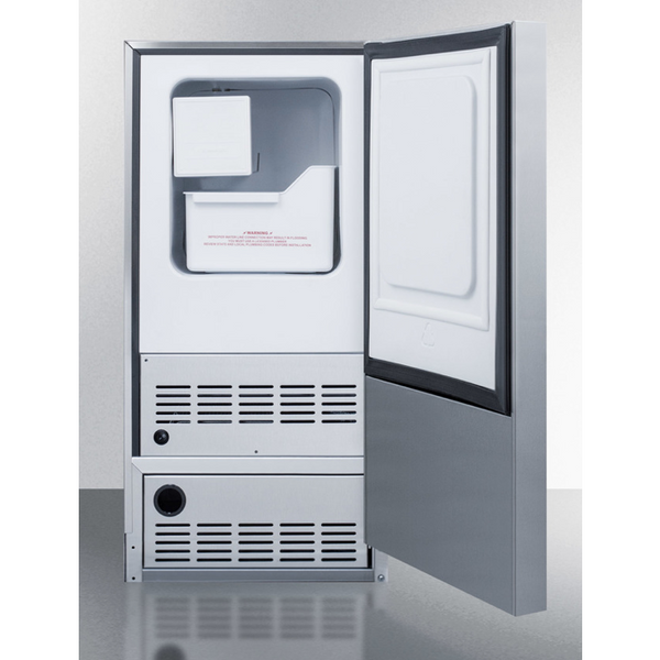 Outback Livings | The 12lb. Drain Free Icemaker - Stainless Steel Cabinet and Door