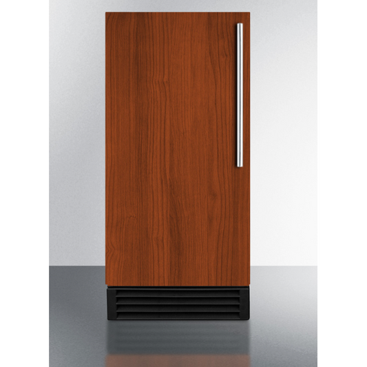 The 32" Built-In 50 lb. Clear Icemaker- Wooden Panel Ready Door/ Black Cabinet