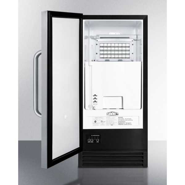 The Built-In 50 lb. Clear Icemaker- Stainless Steel Door