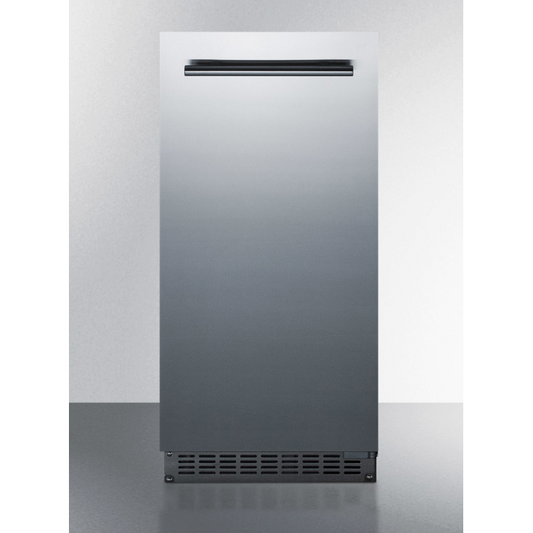 The 62 lb. Clear Outdoor/Indoor Icemaker- Stainless Steel Door/Cabinet