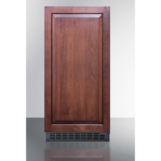 The 62 lb. Clear Outdoor/Indoor Icemaker- Wooden Panel Ready Door