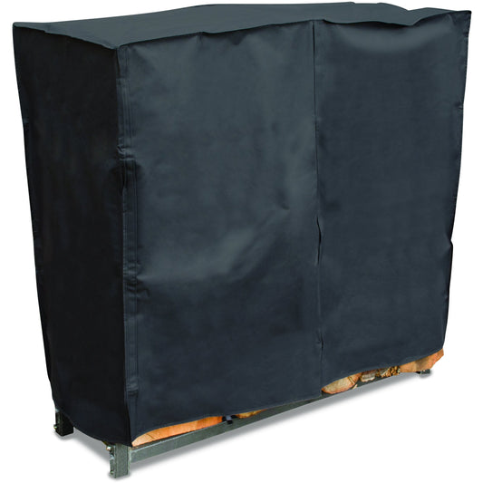 Outback Livings |  Premium Log Rack Cover in a Black finished fabric