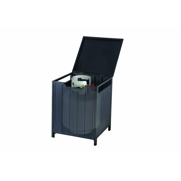 Outback Livings | Black Steel Propane Tank Storage