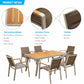 HIGOLD Nofi 2.0 Aluminum Outdoor Dining Set Champagne